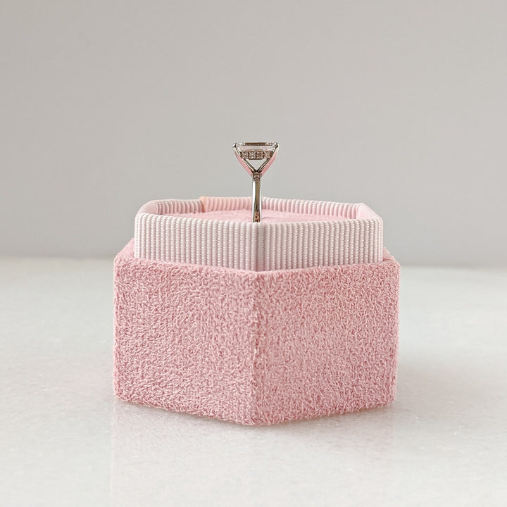 1.03ct Emerald Hidden Halo D- VS1 Lag Grown Diamond Engagement Ring