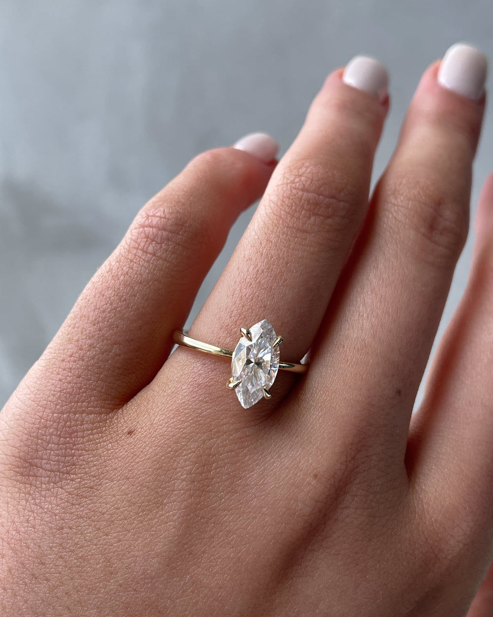 1.50ct Marquise Cut Solitaire F/VS1 Lab Grown Diamond Engagement Ring