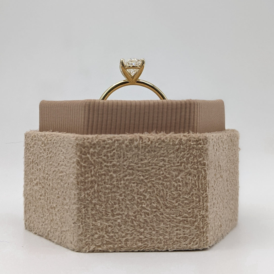 1.5ct Oval G- VS2 Lag Grown Diamond Solitaire Engagement Ring