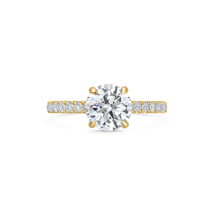 1.5ct Round F- VVS1 Lab Grown Diamond Pave Engagement Ring