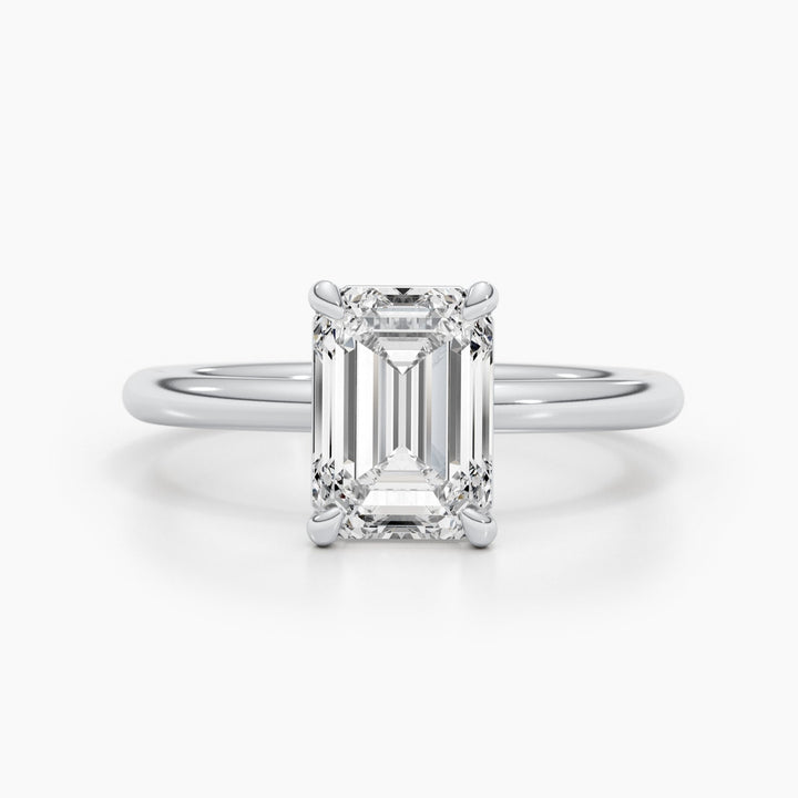 1.79ct Emerald F-VS Solitaire Lab Grown Diamond Engagement Ring