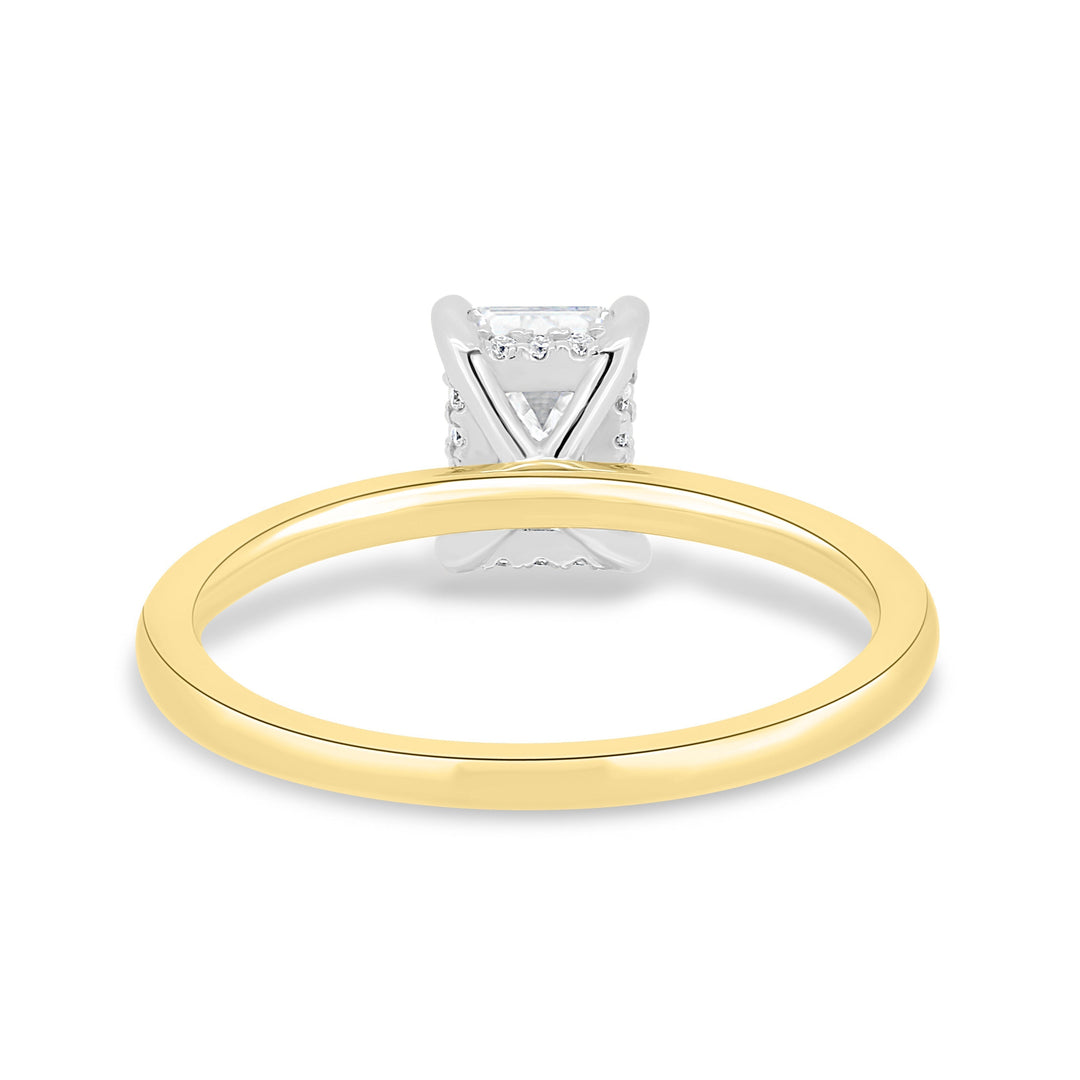 1.86ct Emerald Hidden Halo E/VS2 Diamond Lab Grown Engagement Ring