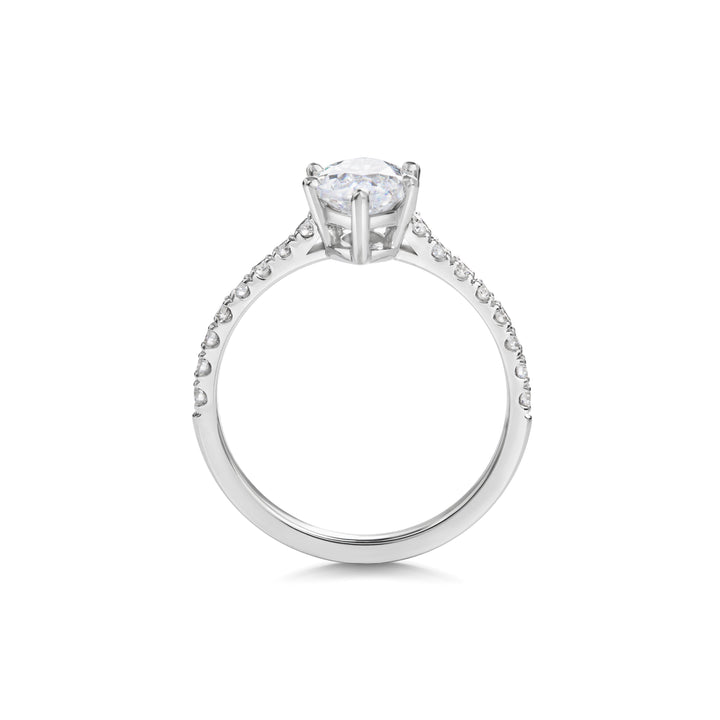 2ct Marquise Cut Lab Grown Diamond Pave Engagement Ring