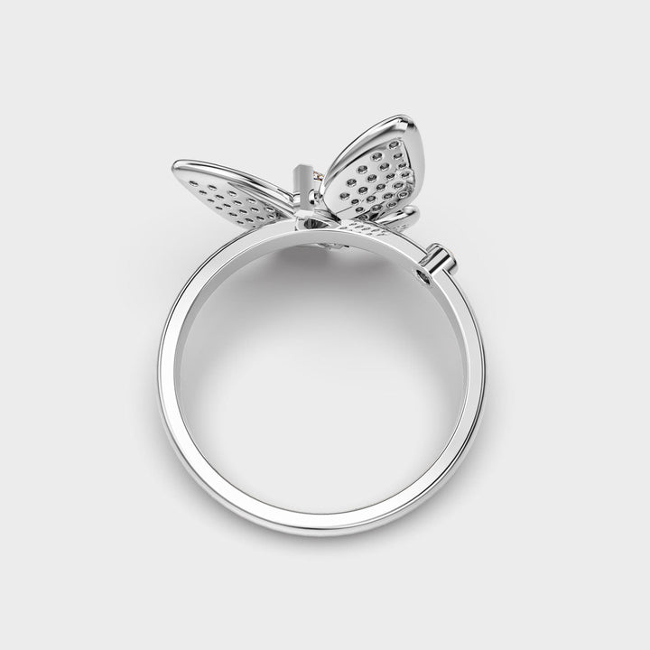 Butterfly Style Lab Grown Diamond Ring for Women in Gold