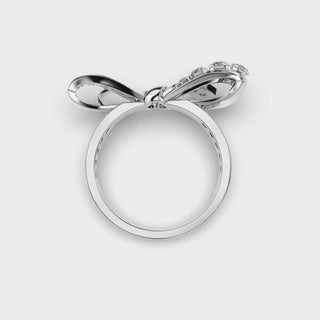 Unique Bow Diamond Moissanite Ring for Women