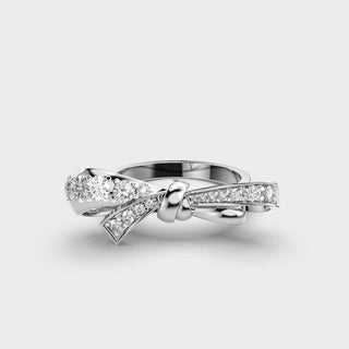 Unique Bow Diamond Moissanite Ring for Women