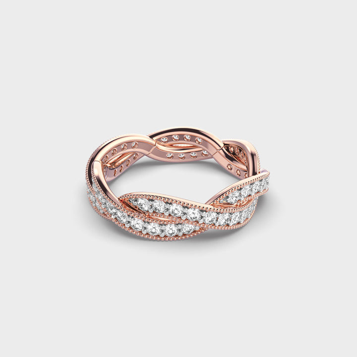 Infinity Milgrain Lab Created Diamond Ring in White Gold