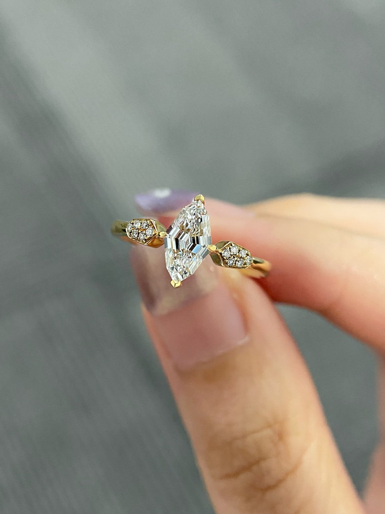 1.0ct-2.0ct Marquise Cut Lab Grown Diamond Vintage Pave Engagement Ring