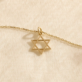 Star Charm Moissanite Diamond Pendant Necklace in 14K Gold