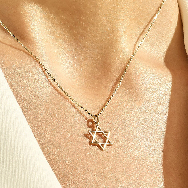 Star Charm Lab Grown Diamond Pendant Necklace in 14K Gold