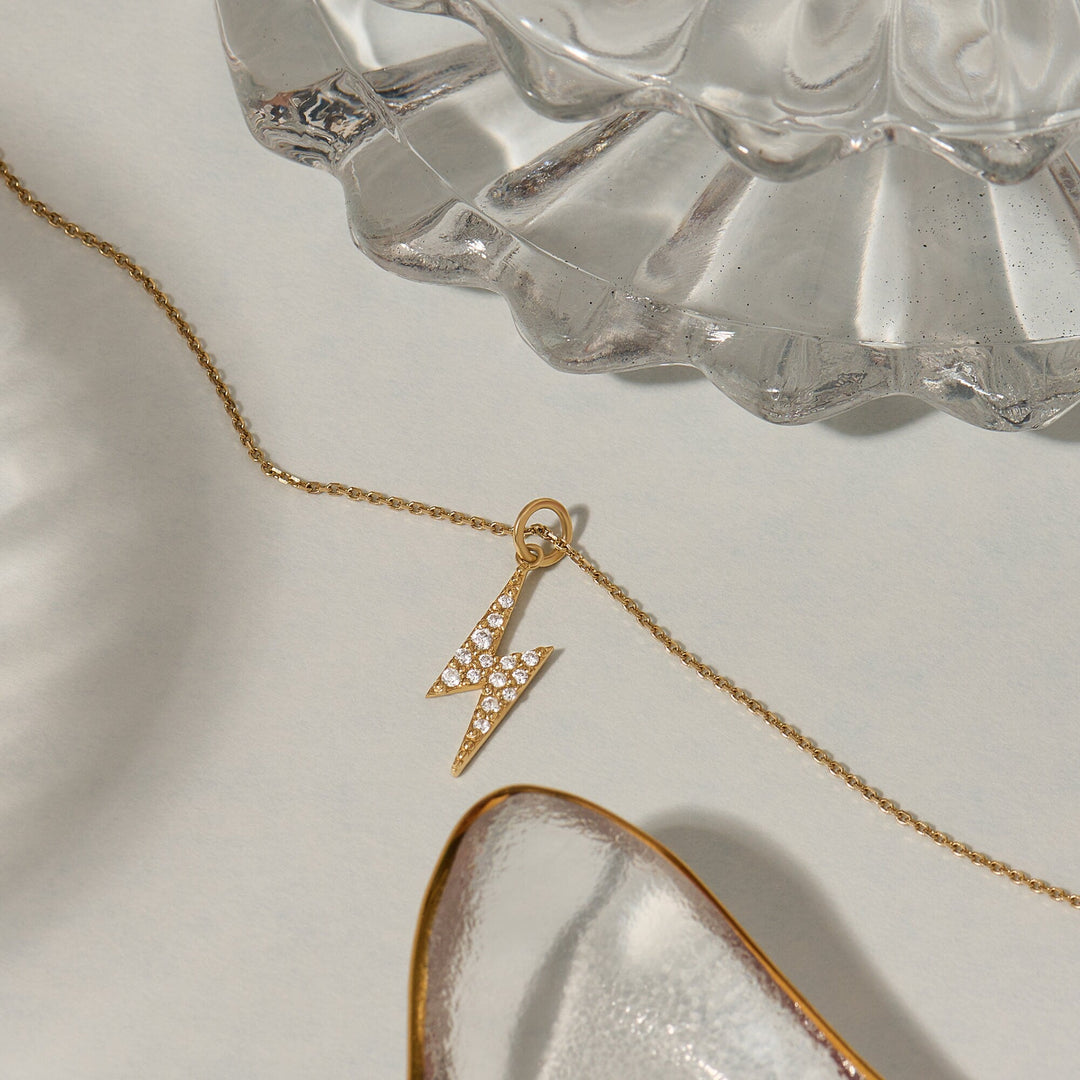 Thunder Lab Created Diamond Pendant Necklace for Women