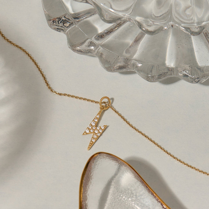 Thunder Lab Created Diamond Pendant Necklace for Women