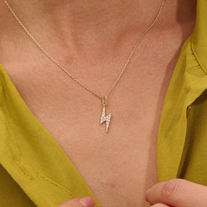Thunder Lab Created Diamond Pendant Necklace for Women