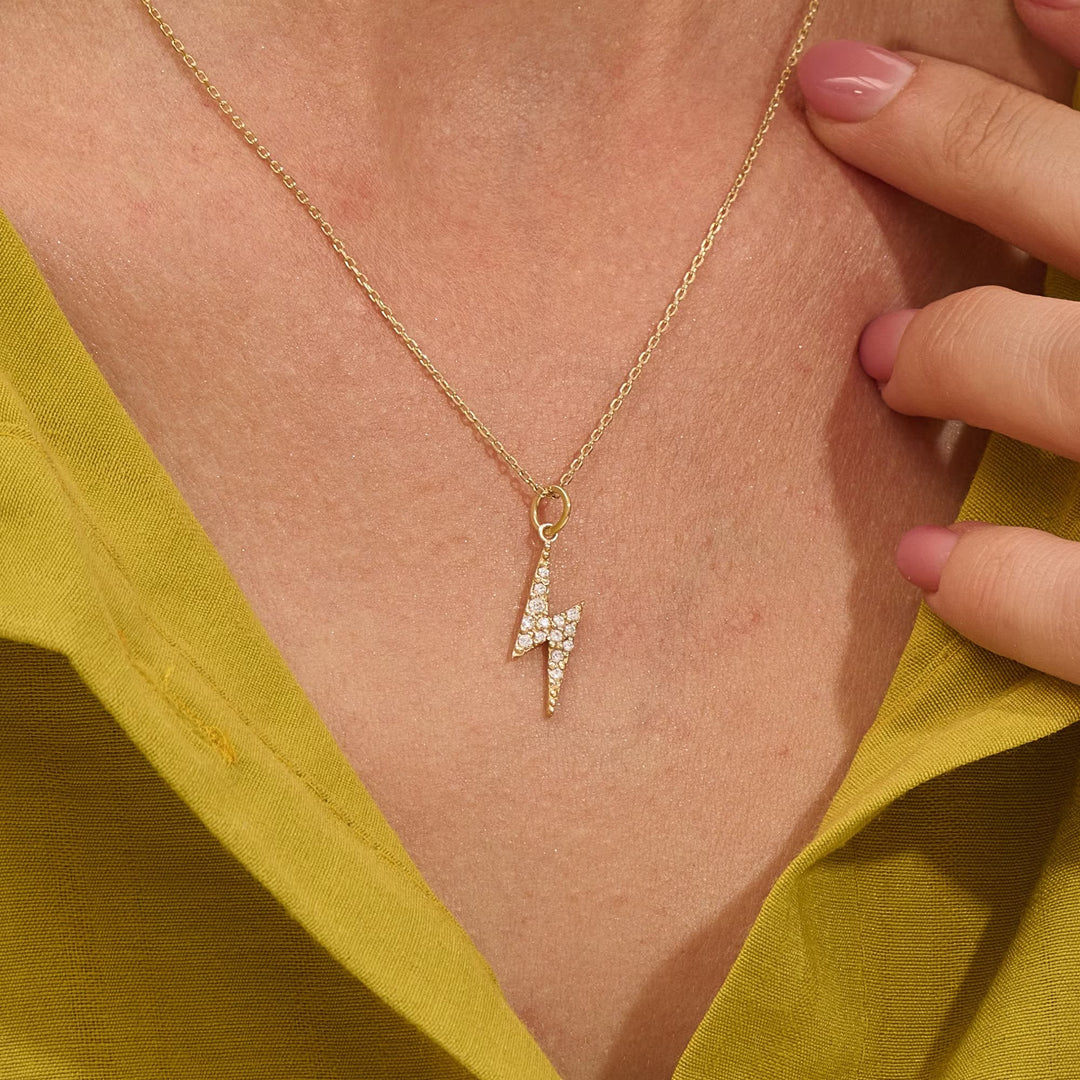 Thunder Lab Created Diamond Pendant Necklace for Women
