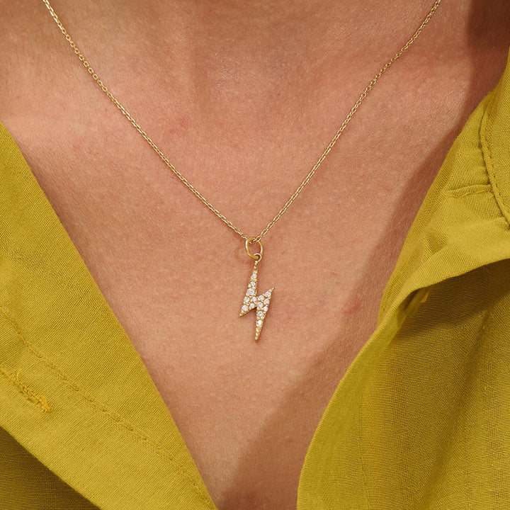 Thunder Lab Created Diamond Pendant Necklace for Women