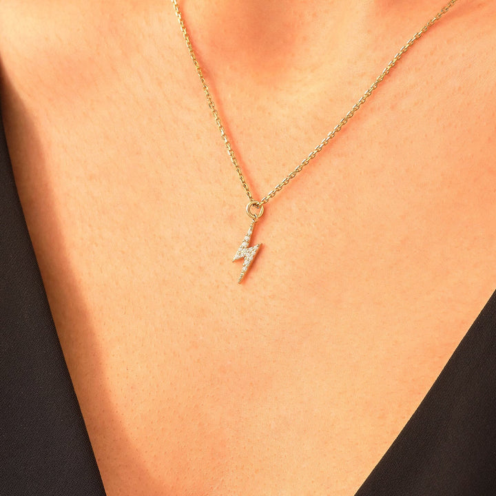 Thunder Lab Created Diamond Pendant Necklace for Women