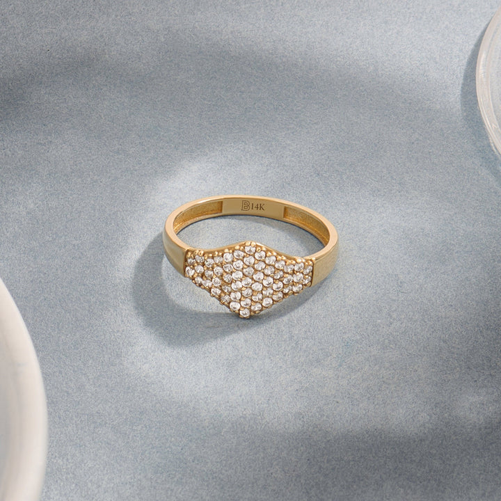 Round Cut Moissanite Lab Grown Diamond Wedding Ring in Solid Gold