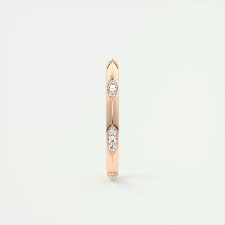 0.09ct Round Cut EF- VVS Diamond Lab Grown Wedding Band