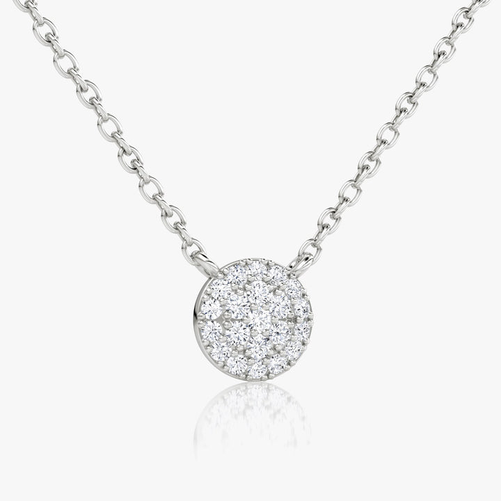 0.12TCW Round F-VS Lab Grown Diamond Necklace for Women