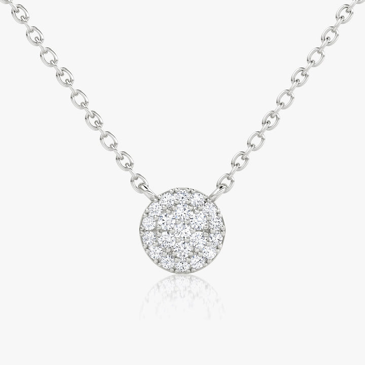0.12TCW Round F-VS Lab Grown Diamond Necklace for Women
