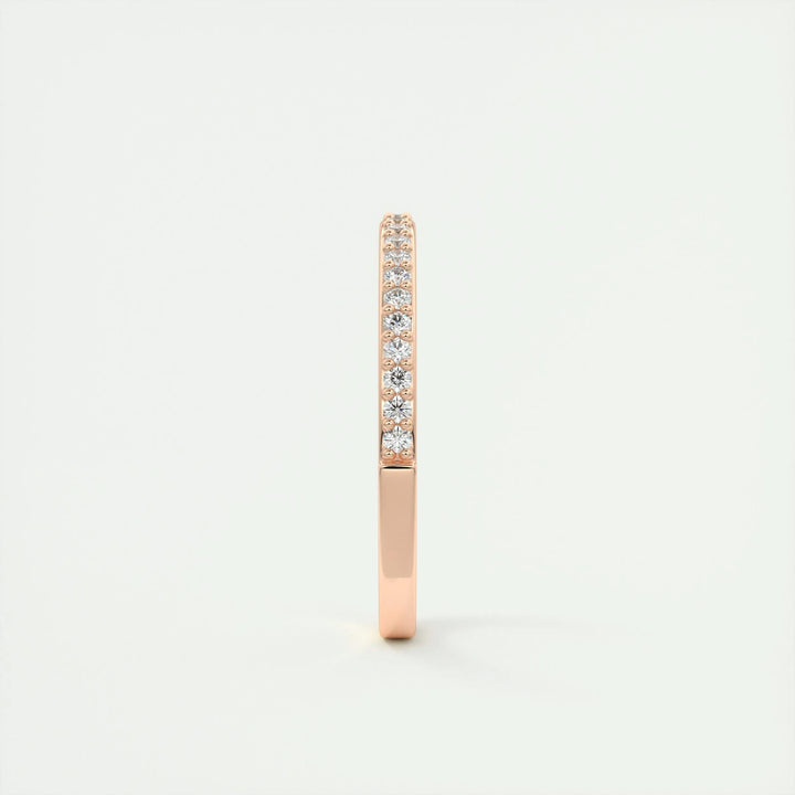 0.18CT Round EF- VVS Lab Grown Diamond Half Eternity Wedding Band