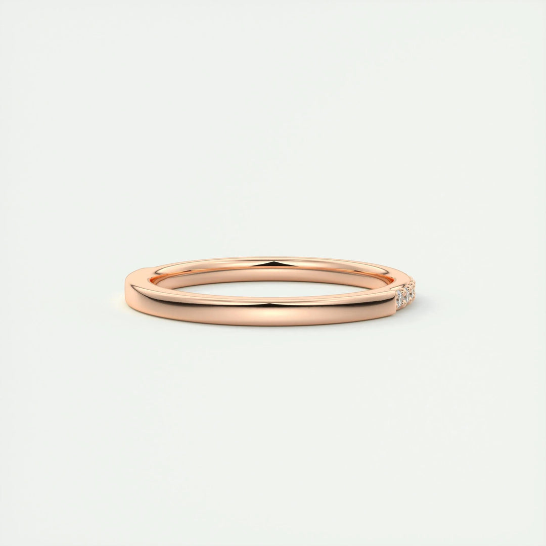 0.18CT Round EF- VVS Lab Grown Diamond Half Eternity Wedding Band