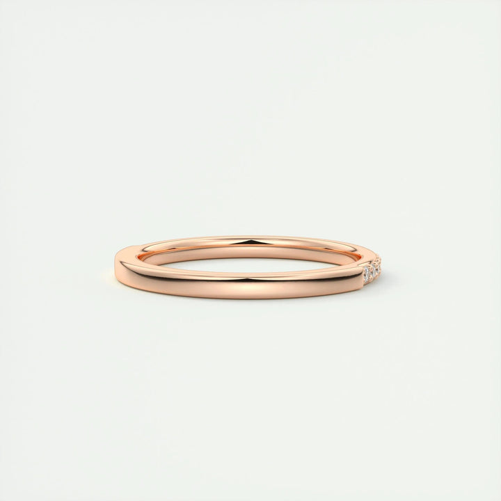 0.18CT Round EF- VVS Lab Grown Diamond Half Eternity Wedding Band