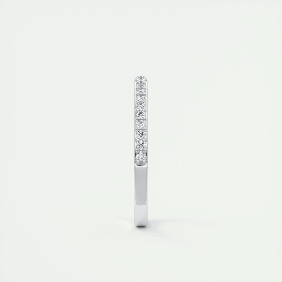 0.18CT Round EF- VVS Lab Grown Diamond Half Eternity Wedding Band