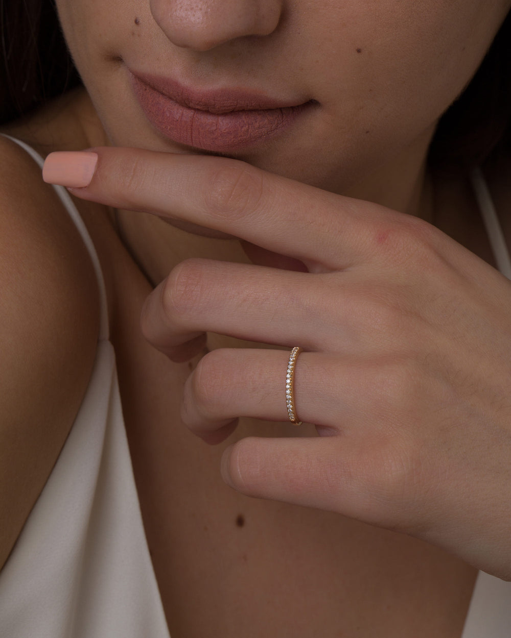 0.18ct Round EF- VVS Lab Grown Diamond Half Eternity Wedding Band