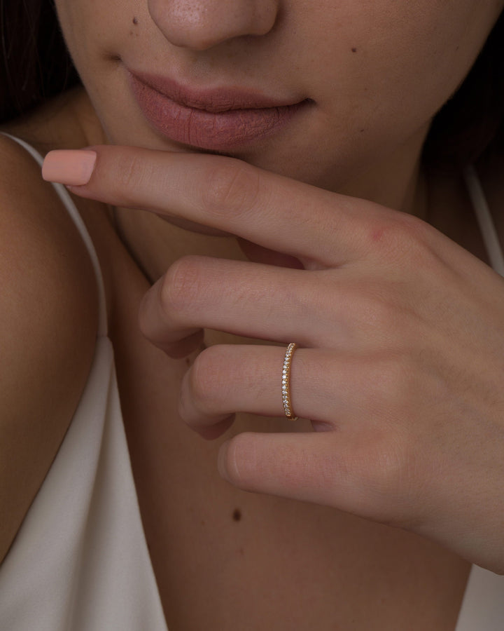 0.18ct Round EF- VVS Lab Grown Diamond Half Eternity Wedding Band