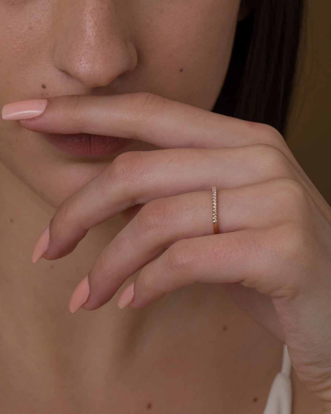 0.18ct Round EF- VVS Lab Grown Diamond Half Eternity Wedding Band