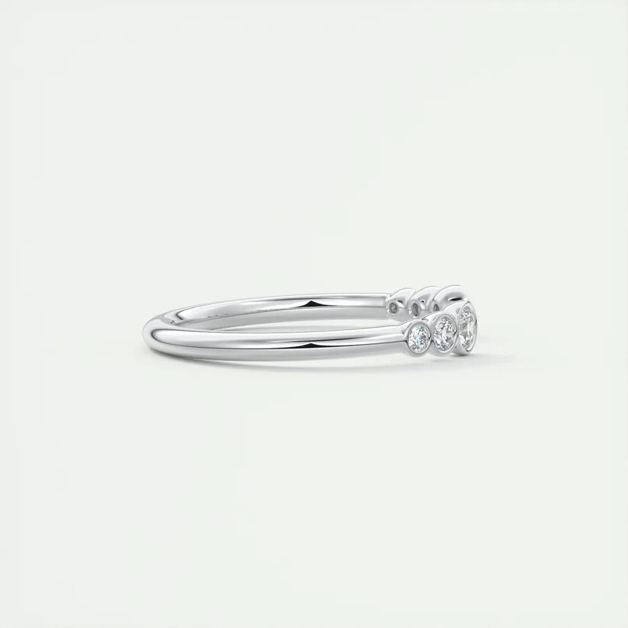 0.22ct Round Shaped EF- VVS Lab Grown Diamond Open Style Wedding Band