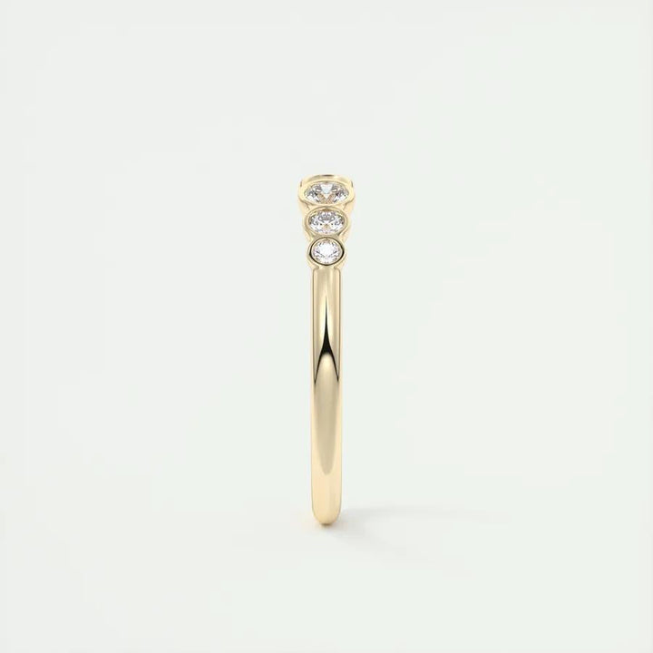 0.22ct Round Shaped EF- VVS Lab Grown Diamond Open Style Wedding Band