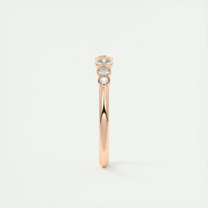 0.22ct Round Shaped EF- VVS Lab Grown Diamond Open Style Wedding Band