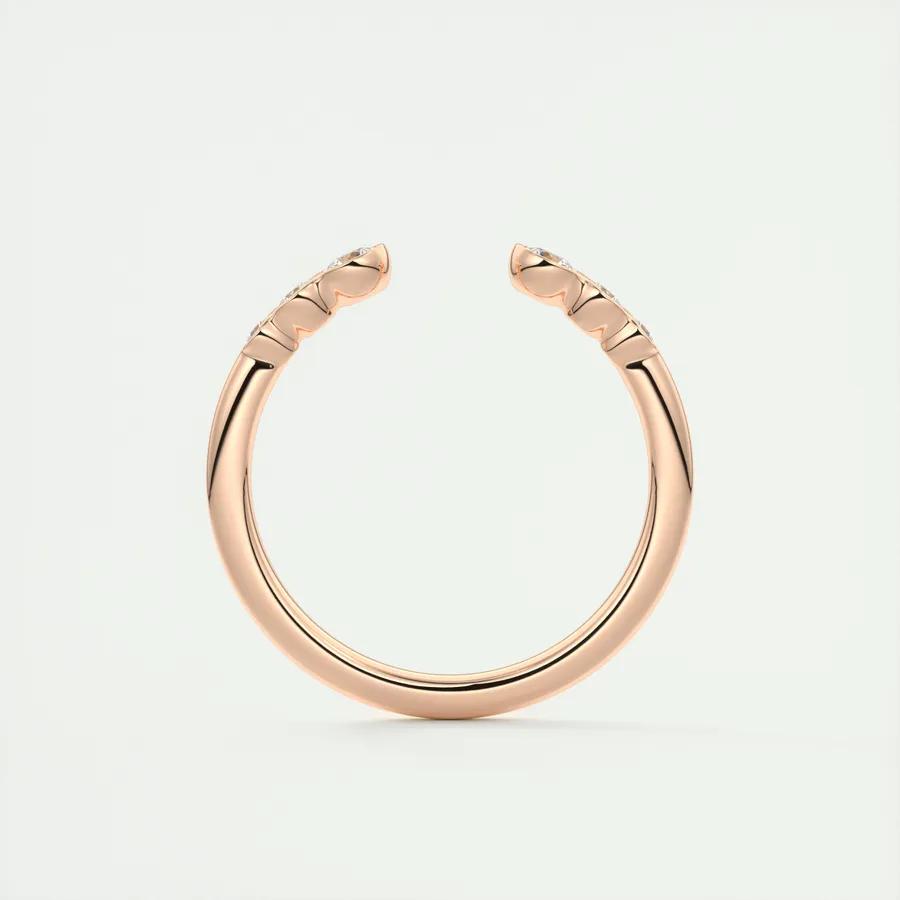 0.22ct Round Shaped EF- VVS Lab Grown Diamond Open Style Wedding Band