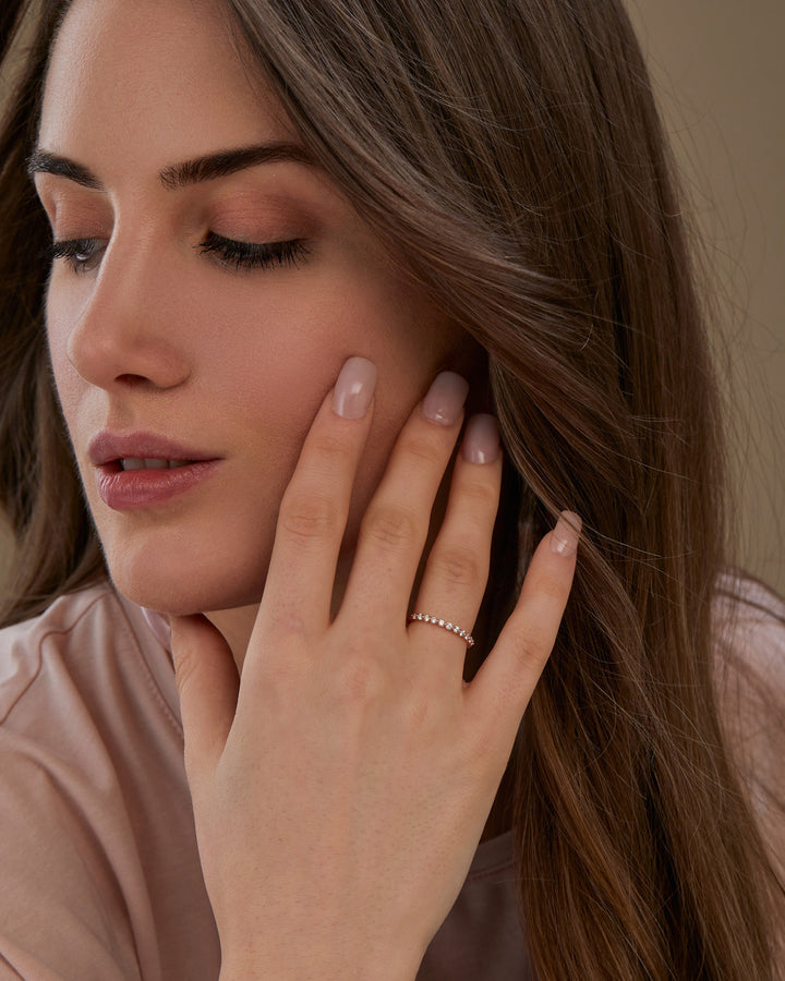 0.23ct Round EF- VVS Diamond Lab Grown Half Eternity Wedding Band