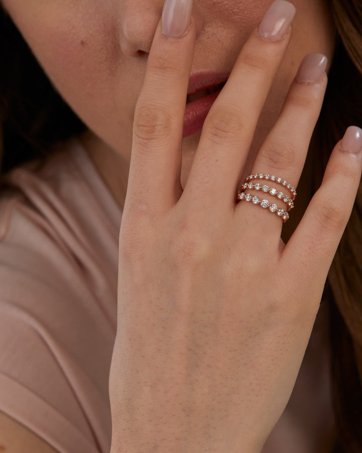 0.23ct Round EF- VVS Diamond Lab Grown Half Eternity Wedding Band