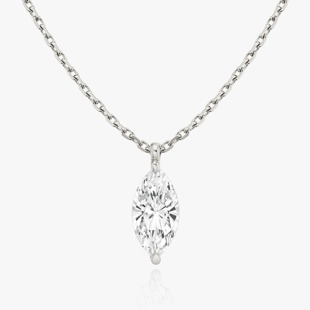 0.25CT - 1.0CT Marquise Solitaire F-VS Lab Grown Diamond Necklace