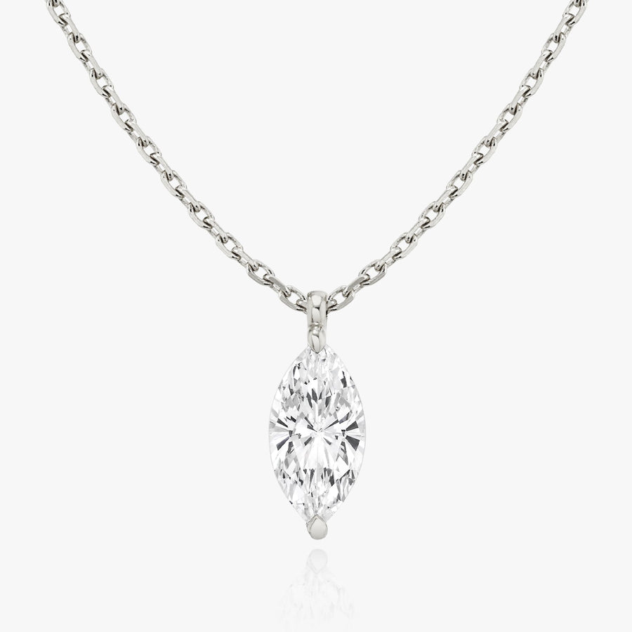 0.25CT - 1.0CT Marquise Solitaire F-VS Lab Grown Diamond Necklace