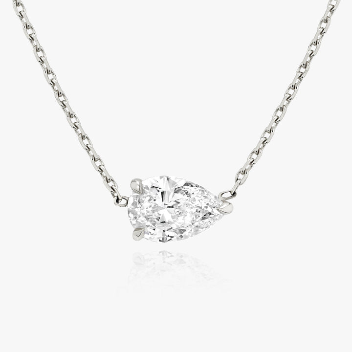 0.25CT - 1.0CT Pear Solitaire F-VS Lab Grown Diamond Necklace