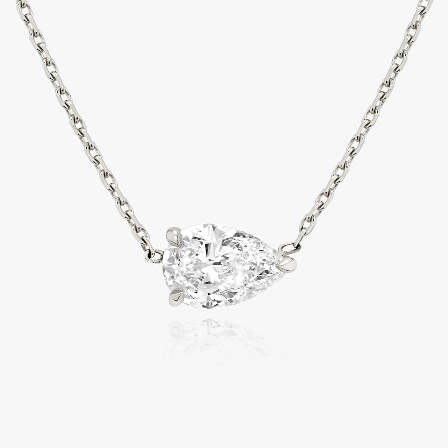 0.25CT - 1.0CT Pear Solitaire F-VS Lab Grown Diamond Necklace
