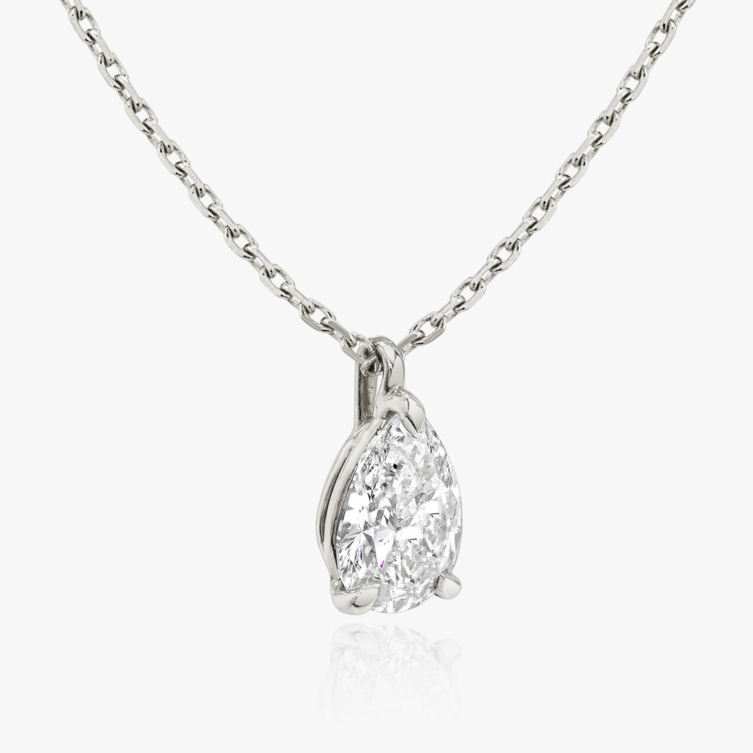 0.25CT - 1.0CT Pear Solitaire F-VS Lab Grown Diamond Necklace