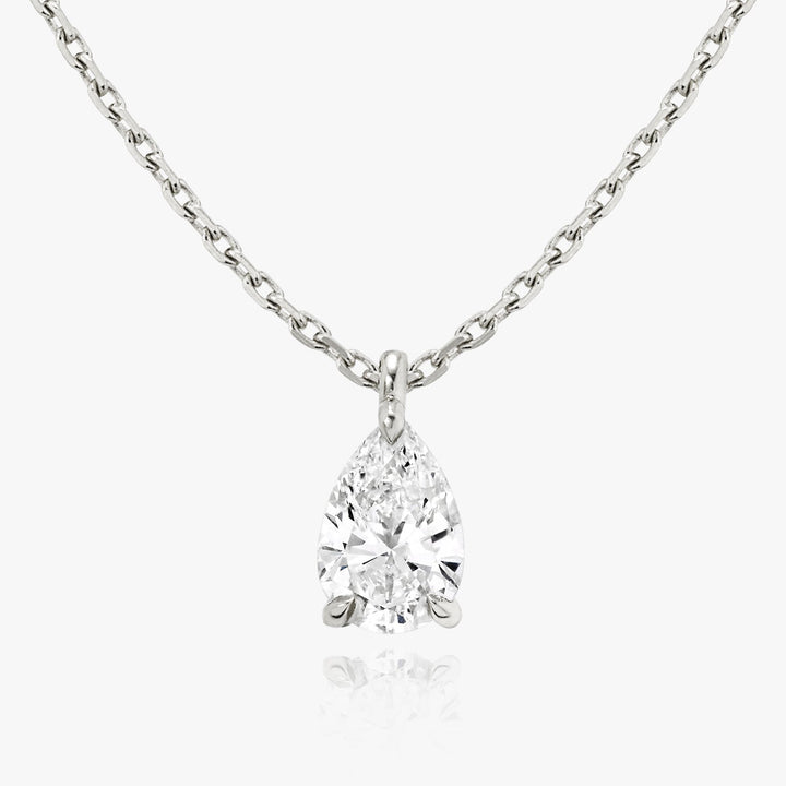 0.25CT - 1.0CT Pear Solitaire F-VS Lab Grown Diamond Necklace