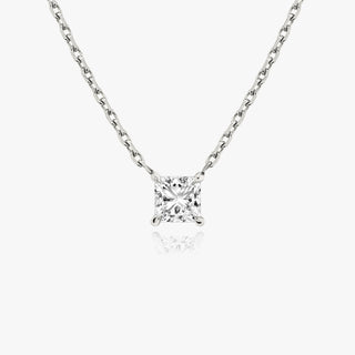 0.25CT - 1.0CT Princess Solitaire F-VS Lab Grown Diamond Necklace