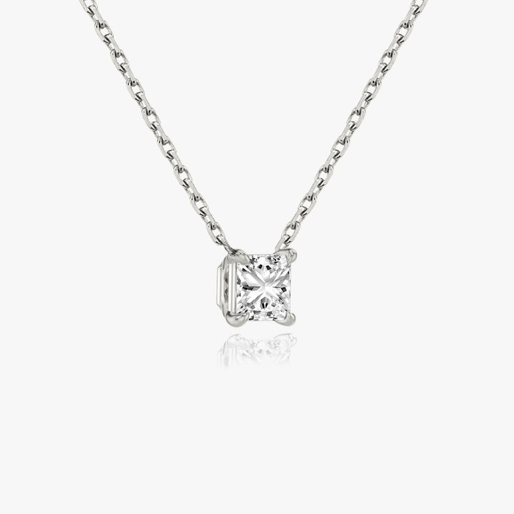 0.25CT - 1.0CT Princess Solitaire F-VS Lab Grown Diamond Necklace