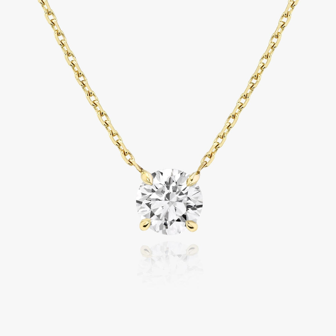 0.25CT - 1.0CT Round Solitaire F-VS Lab Grown Diamond Necklace