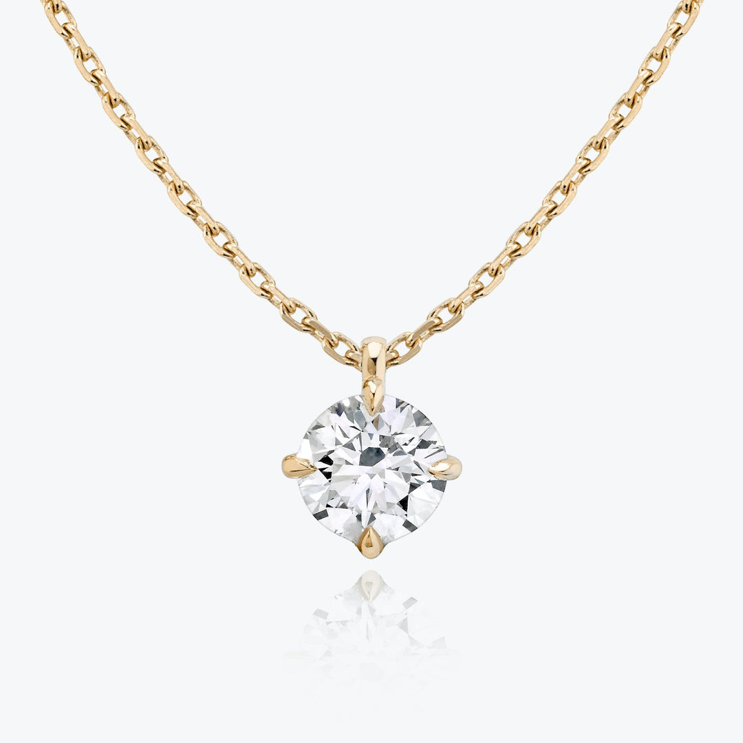 0.25CT - 1.0CT Round Solitaire F-VS Lab Grown Diamond Necklace
