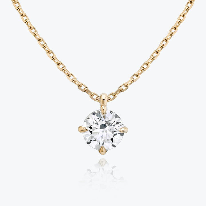 0.25CT - 1.0CT Round Solitaire F-VS Lab Grown Diamond Necklace