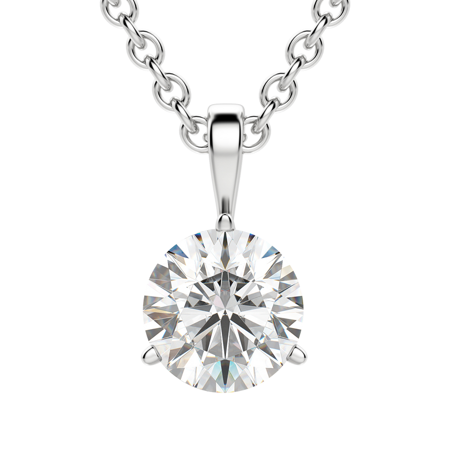 0.25CT- 1.50CT Round F-VS Lab Grown Diamond Solitaire Necklace
