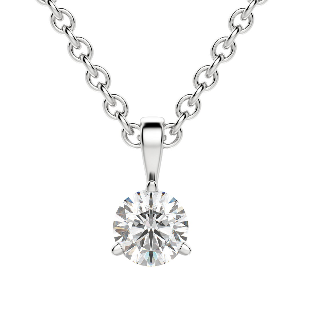 0.25CT- 1.50CT Round F-VS Lab Grown Diamond Solitaire Necklace